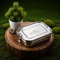 MAYA ECO Stainless Steel Lunch Box (3 Compartments) | Leak-Proof | BPA-Free | Plastic-Free | Food Grade Tiffin Box for Office, School & Travel | Made in India (800ml / 1200ml)