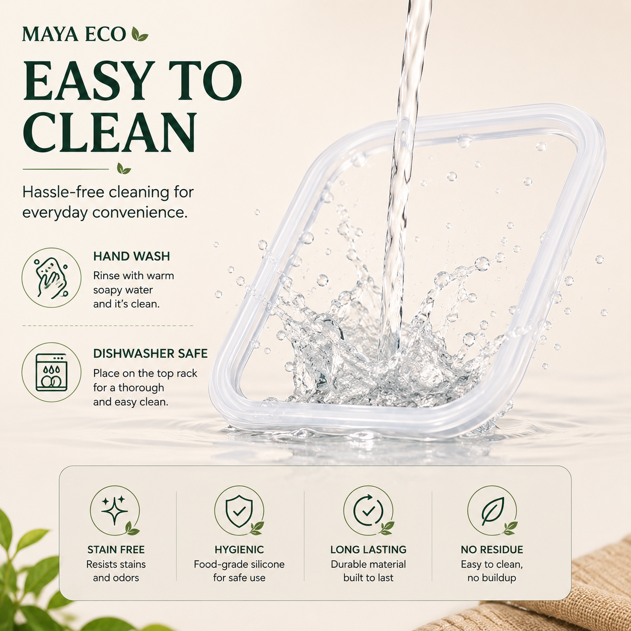 Silicone Seal Only for Maya Eco Lunch Box Lid (800ml & 1200ml)