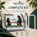 MAYA ECO 1200ml Complete Tiffin Kit - lunch box, spork and spare silicone seal